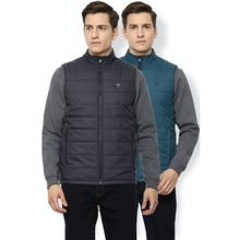 Van Heusen Sport Mens Textured Navy Reversible Jacket